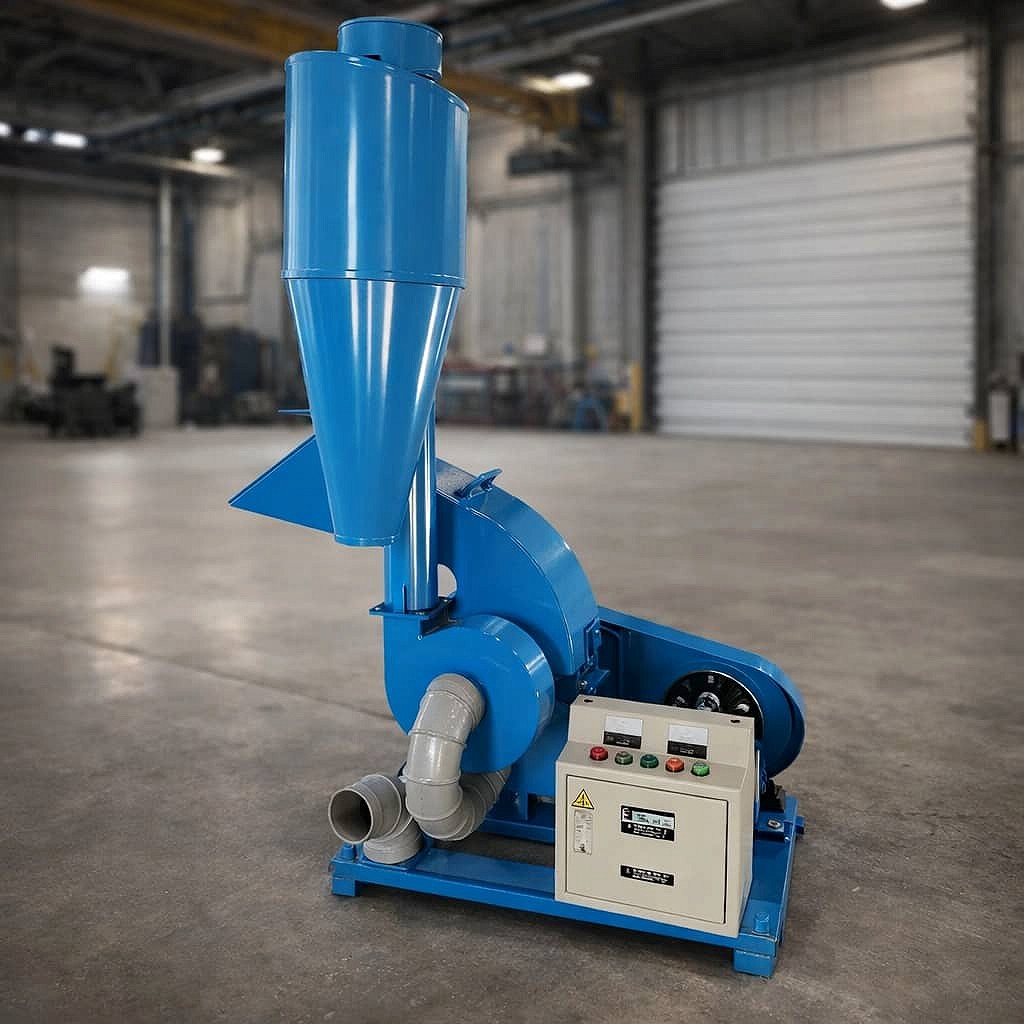 Imagen del producto relacionado Molino triturador de biomasa a martillo electrico hasta 700 kg hora - MKH420C-C - PHA+TW9saW5vIHRyaXR1cmFkb3IgZGUgYmlvbWFzYSBhIG1hcnRpbGxvIGVsw6ljdHJpY28gPHN0cm9uZz5NS0g0MjBDLUM8L3N0cm9uZz4gY29uIG1vdG9yIGRlIDxzdHJvbmc+MTEga1c8L3N0cm9uZz4geSBjYXBhY2lkYWQgZGUgaGFzdGEgPHN0cm9uZz43MDAga2cvaDwvc3Ryb25nPiwgaWRlYWwgcGFyYSB0cml0dXJhciB0b2RvIHRpcG8gZGUgYmlvbWFzYSBzZWNhIGVuIHBhcnTDrWN1bGFzIGZpbmFzIGNvbiBleHRyYWNjacOzbiBwb3IgdmVudGlsYWRvciB5IHNpc3RlbWEgY2ljbMOzbmljbyBxdWUgZmF2b3JlY2UgdW4gYW1iaWVudGUgZGUgdHJhYmFqbyBtw6FzIGxpbXBpby4mbmJzcDs8L3A+